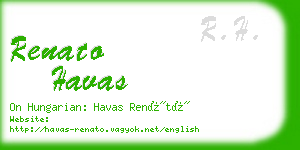 renato havas business card